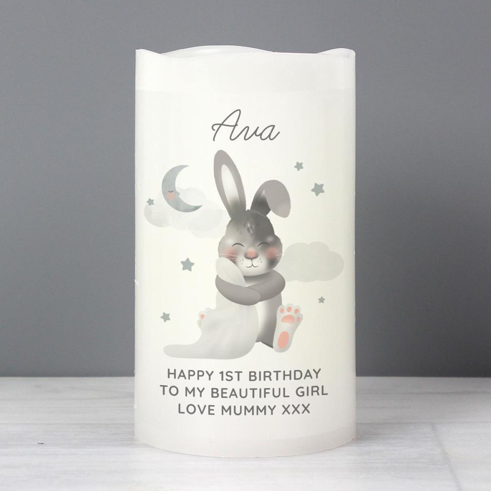 Personalised Baby Bunny LED Candle Extra Image 2